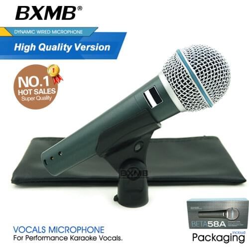 High Quality Professional BETA58A Super-Cardioid BETA Dynamic Wired Microphone 58A Mic For Performance Live Vocals Karaoke Stage