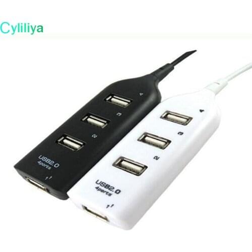 50pcs USB Hub 2.0 High Speed 4-Port Multi HUB Splitter USB Expansion Laptop PC Notebook Computer Adapter no retail package