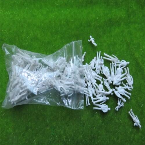 1:100 MIXED 200pcs Miniature White Figures Architectural Model Human Scale HO Model ABS Plastic Peoples 2.0cm
