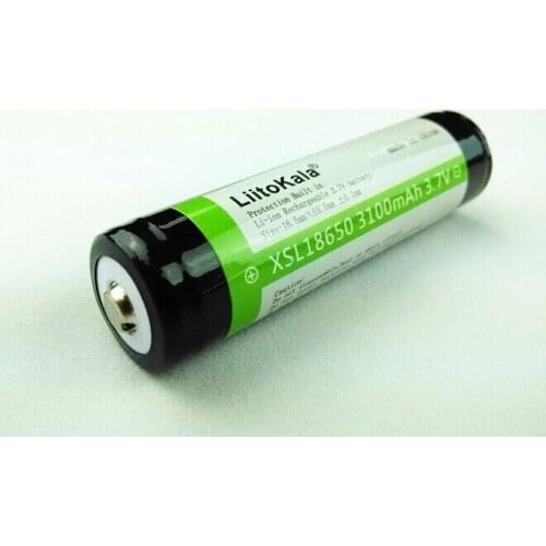 2 pcs. Liitokala 100% Brand new original 18650 3.7V 3100 mAh lithium-ion protection board Battery protected by pcb; flashlight B