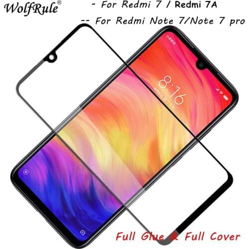 2pcs Screen Protector For Redmi 7A Tempered Glass Full Glue Phone Glass For Xiaomi Redmi 7 Full Cover For Film Redmi 7 Redmi 7A