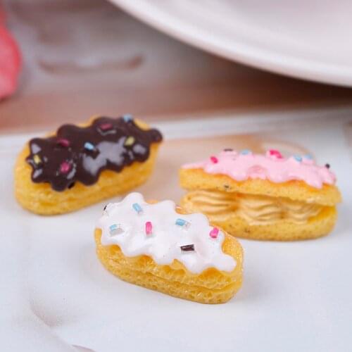 3pcs Rsin Bread Cake Fast Food Pretend Play Miniature For 1/6 Doll Food Girls Kids Toy Kitchen Cutting Toys Children Gift