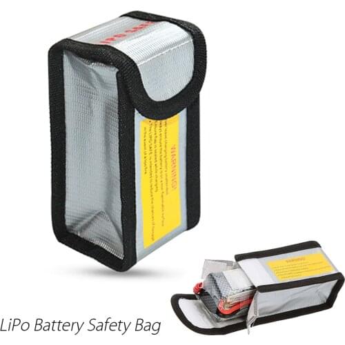 6.4*5*12.5cm Fireproof Lipo Battery Safety Bag Explosion-proof Guard Charge Sack Fire Retardant Protection Bag for RC Battery
