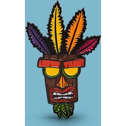 Anton Tkachenko Racing Demo Aku Aku Enamel Pins Totem Lapel Pin Jacket Jeans Badge Brooch Backpack Fashion Accessories Gif