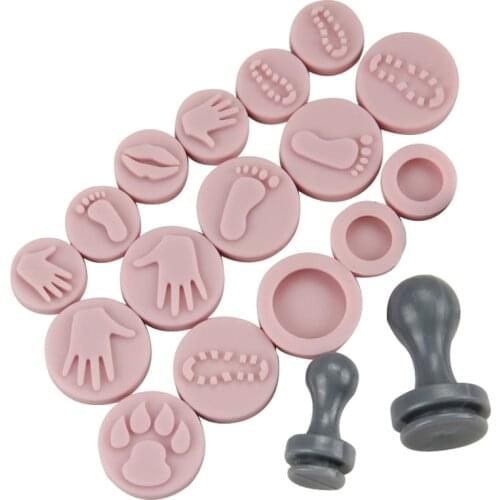 Free Shipping Mini Fingerprints and Footprints Shapes Fondant Pastry Cookie Stamps Set HB1057