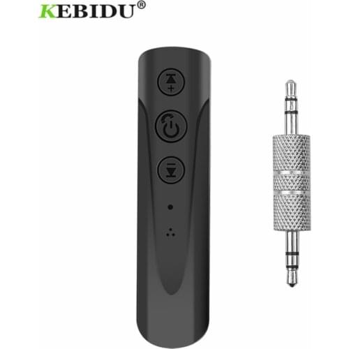 KEBIDU 3.5mm AUX Jack Headphone Bluetooth Speaker Wireless Receiver MP3 Player Audio Car Kit Earphone Handsfree With Mic