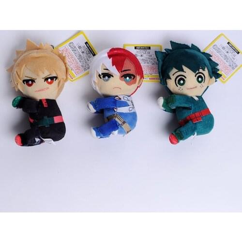 Boku no Hero Academia Plush Toys Pendants Midoriya Izuku Bakugou Katsuki Todoroki Shoto deku My Hero Academia Dolls Size 12cm