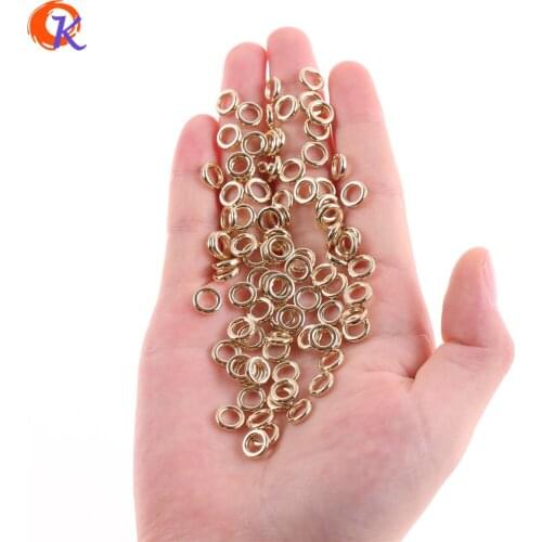Cordial Design 8MM 2000Pcs/Lot Acrylic Beads/Earring Findings/Ring Shape/Gold UV Plating/Hand Made/Beads Jewelry Accessories