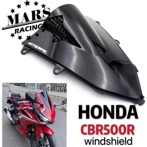 Motorcycle Sports Racing Double Bubble Windshield WindScreen Visor Viser Deflector For HONDA CBR500R CBR500 R 2019 2020 2021