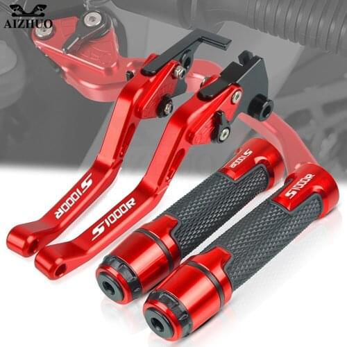 FOR BMW S1000R S1000 R 2015-2019 2018 2017 2016 Motorcycle Short Brake Clutch Levers Aluminum Handlebar Hand Grips Ends S1000R