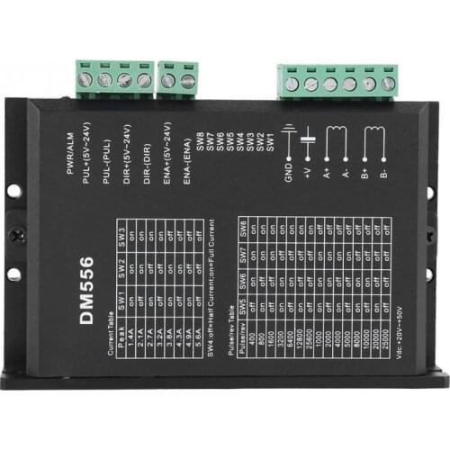 DM556 Digital Stepper Motor Controller 2-Phase 42/57 Stepper Motor Driver Controller 5.6A for CNC Engraving Machine