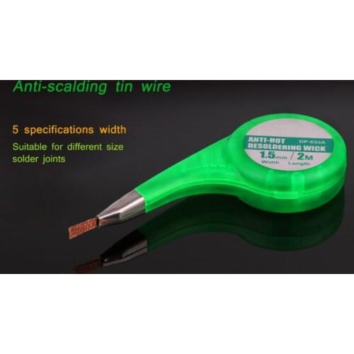 DP-033A/B/C/D/E Anti-scalding Tin Suction Wire Durable Desoldering Pump Solder Remover Sucker Desoldering Wick Braid