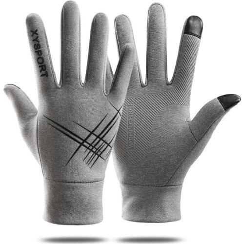 Plus fleece gloves for men and women couples skiing warm in autumn and winter riding with non-slip touch screen J16