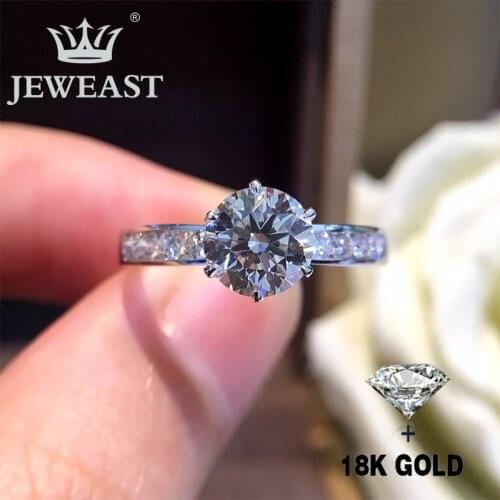 Natural Diamond 18K Gold Pure Gold Ring Beautiful Gemstone Ring Good Upscale Trendy Classic Party Fine Jewelry Hot Sell New 2020