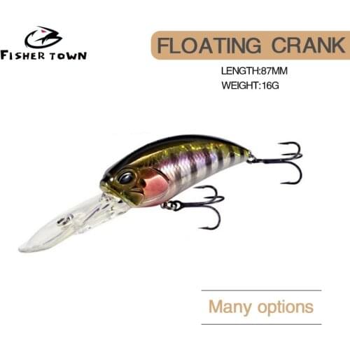 Crankbait Fishing Lure 87mm 16g Wobbler Minnow Trolling Pike Jig Carp Lures Artificial Bait Hard Swimbait Fishing Tackle Pesca