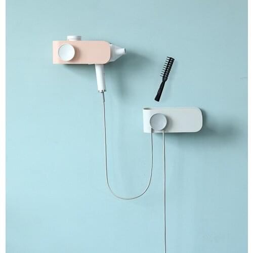 Air Dryer Rack Hole-Free Bathroom Toilet Toilet Storage Shelf Wall-Mounted Hair Dryer Rack Air Cylinder Rack