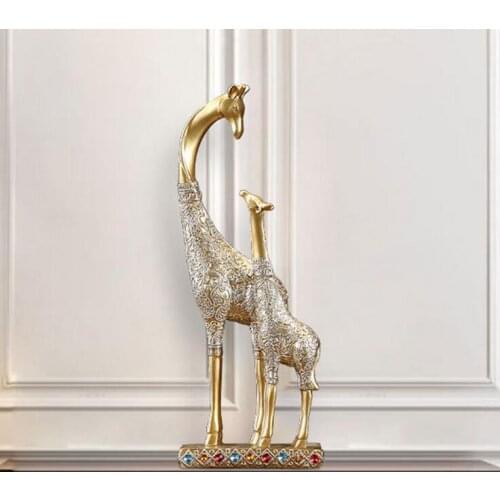 Resin Giraffe Creative Desktop Crafts Living Room Office Decoration
