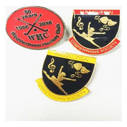 Custom shape iron Lapel Pin/Badge or enamel lapel badge with butterfly clutch--200pcs