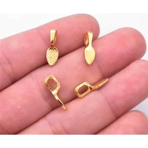 15x5mm 40pcs Gold Color Plated Bail Connectors Handmade Charms Pendant:DIY for bracelet necklace
