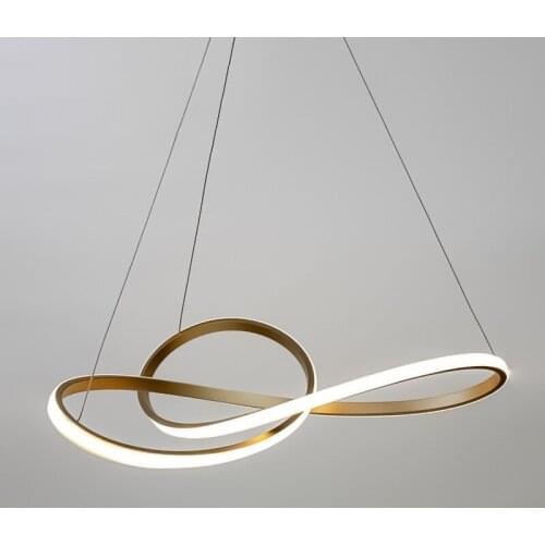 Post modern simple creative ring Nordic living room restaurant bar bedroom childrens room hotel circular Art Chandelier