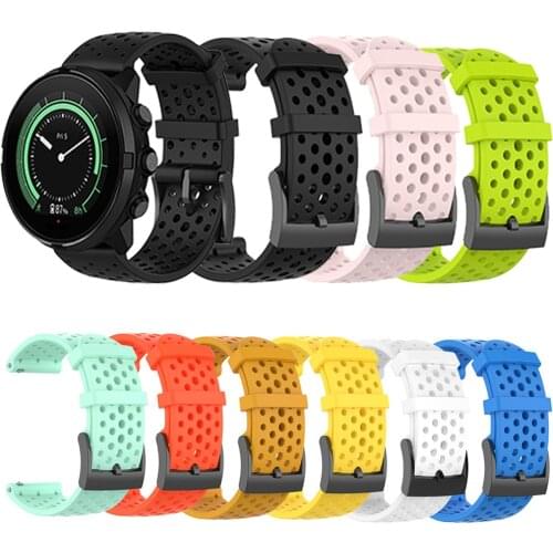 24mm Silicone Watch Band for Suunto 9/9 Baro/D5 / Spartan Sport Wrist HR Suunto 7 Men Sport Strap Watchband Bracelet Accessories