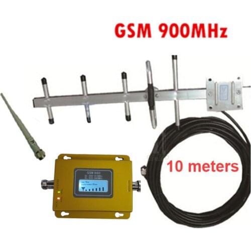 W/ 10M cable +yagi antenna 55dbi gsm repeater 900Mhz signal booster GSM booster repeater,GSM amplifier signal booster GSM 900mhz