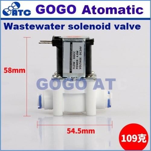 Ro water machine quick assembly wastewater combination solenoid valve DC24V water purifier accessories manufacturers