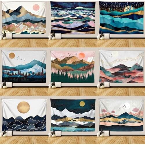 Sunset Hills Tapestry Background Tapestry Beach Towel Hanging Cloth wall hanging bohemian bed blanket family decoration tapestry