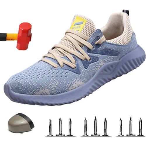 Safety Shoes Men Deodorant Breathable Steel Toe Cap anti-perforation Womens Soft Bottom Work Shoes