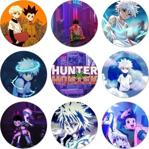 Anime Hunter x Hunters Icons Pins Badge Decoration Brooches Metal Badges For Clothes Backpack Decoration 58mm