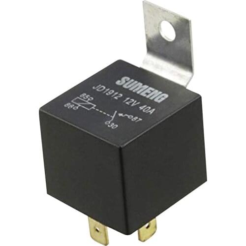 40A DC 12V 4 Pins SPST Truck Car Alarm Audio Relay JD1912 With 40A DC 12V 4 Pins SPST Truck Car Alarm Audio Relay JD1912
