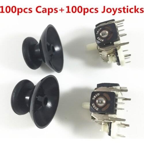 100sets 3D Analog Joystick Sensor Thumbstick Thumb Stick Rocker+Analog Thumb Grip Stick Cap Cover For Microsoft Xbox 360 XBOX360