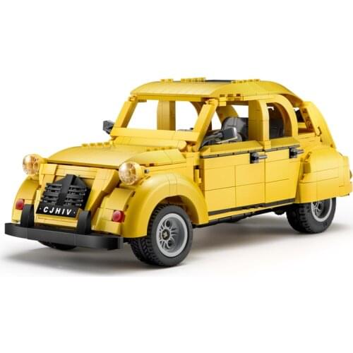 1238pcs Moc Classic Vehicle Retro Car 2cv Building Blocks Toys Model Compatible With High Tech Brick Childrens Toys
