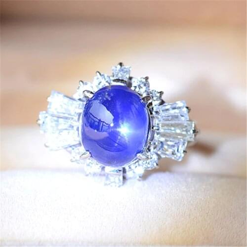 2020 High Qualtiy Vintage Silver Color Jewelry Women Fashion 3 Colors Round Moonstone Crystal Zircon Christmas Ring Jewelry