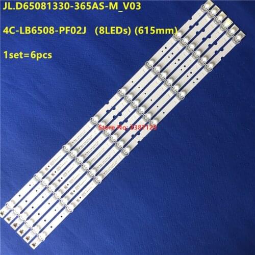48pcs/lot LED backlight strip for TOSHIBA 65P65US TCL 65S421 65HR330M08A1 4C-LB6508-HR01J PF01J JL.D65081330-365AS-M