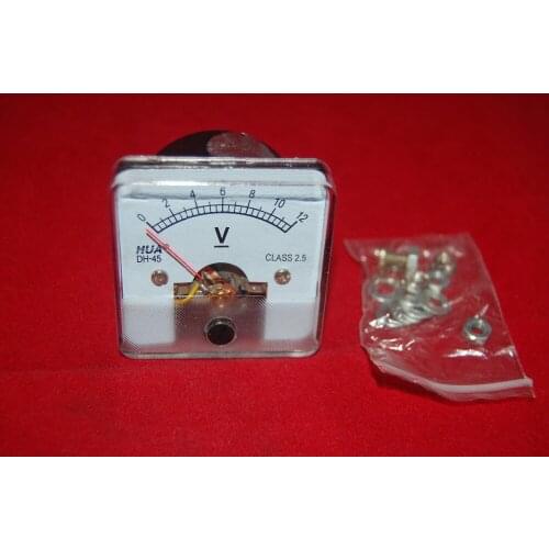 DC 0-12V Analog Voltmeter Analogue Voltage panel meter 50*50mm directly Connect