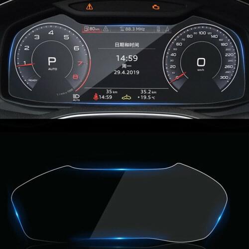 Tempered Glass Car Auto Dashboard Screen Protector Film For Audi Q8 2018 2019 2020 Auto Car Dashboard Screen Protector Film Foil