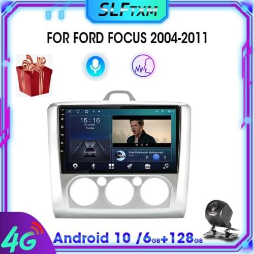 SLFTXM Android10.0 Car Radio For Ford Focus 2 3 Mk2 Mk3 2004-2011 Carplay Multimedia Video Player Navigation 2Din GPS RDS DSP FM