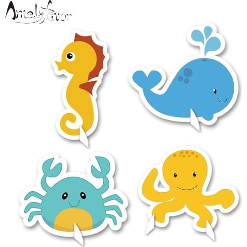 Under the Sea Animal Table Centerpiece Marine Animals Decorating Centerpiece Birthday Party Decorations Supplies Crab Whale