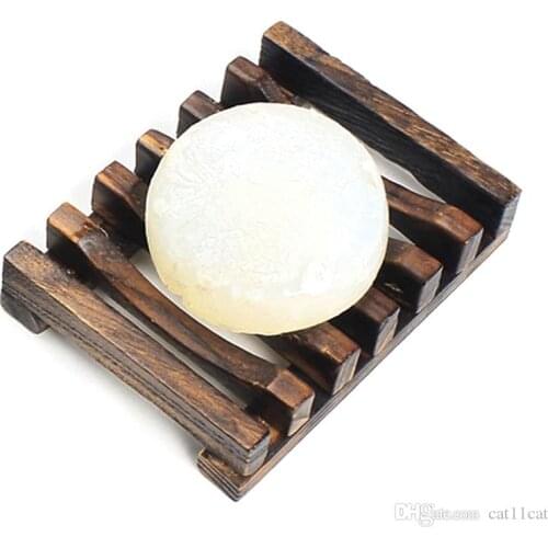 Wood Soap Case Holder Soap Dishes with Drain Soap Tray Bathroom Accessories Shower Kitchen Use Mixed Colors