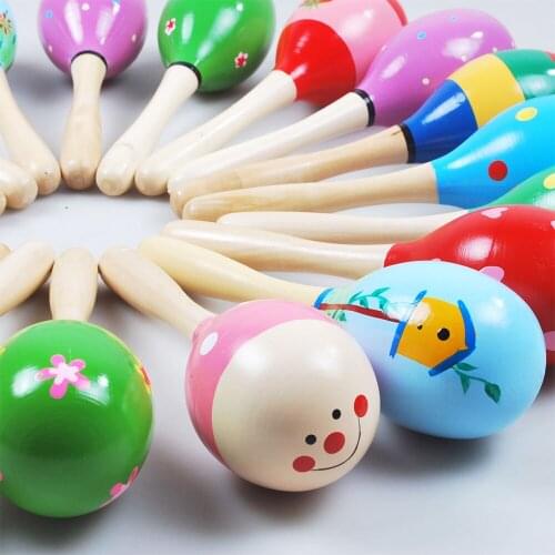 Baby Wooden Toys For Kids Sand Hammer Wireless Instrument Children Early Education Tool Rattle Musical Instrument Percussion