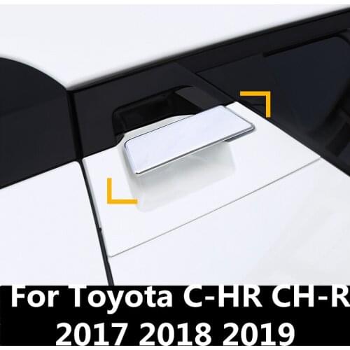 For Toyota C-HR CH-R 2017-2019 Rear door car window handle Door bowl Decorative sequins Exterior decoration Auto Accessories