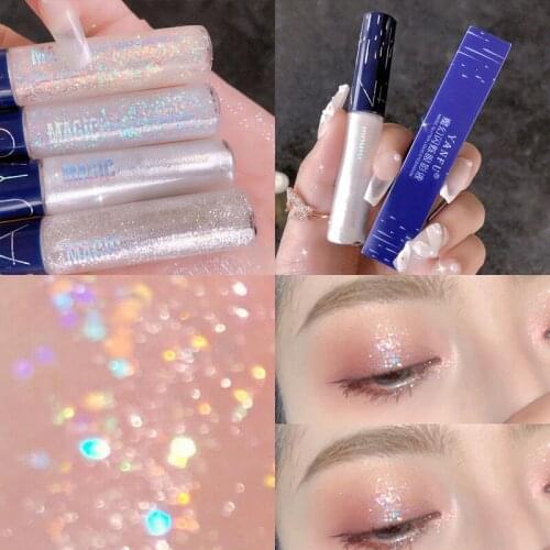 Hot Liquid Eye Shadow Shiny Super Flash Monochromatic Glitter Pearly Easy To Color Long-lasting Makeup Cosmetics TSLM1