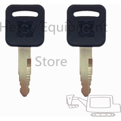 2 PCS Heavy Equipment Ignition Switch Lock Key For XIAGONG XGMA Machine Excavator Loader