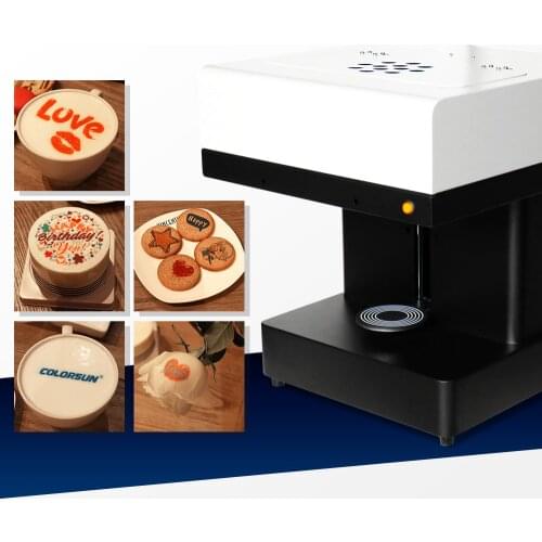 Colorsun Coffee Printer cake Printing machine food inkjet Printer Selfie coffee printing machine with edible ink