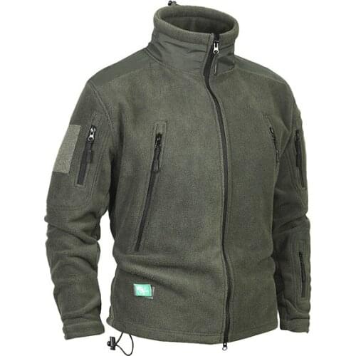 NEW men Clothing Coat Men Thicken Warm Military Army Fleece Jacket Patchwork Multi Pockets Polartec Mens Jacket