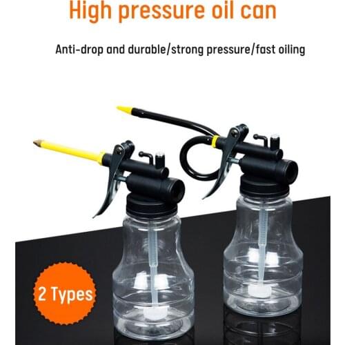 Oiler for Greasing Transparent Oil Can Lubrication High Pressure Pump Oiler Lubricating Oil Plastic Machine 250ml Grease Gun