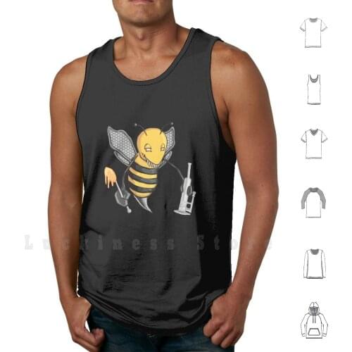 Bee Dab ( No Text ) tank tops vest 100% Cotton Treeseed Tree Seed Nacho Dabs Weed Hive Honeycomb Bong Glass Smoking Dab Wax