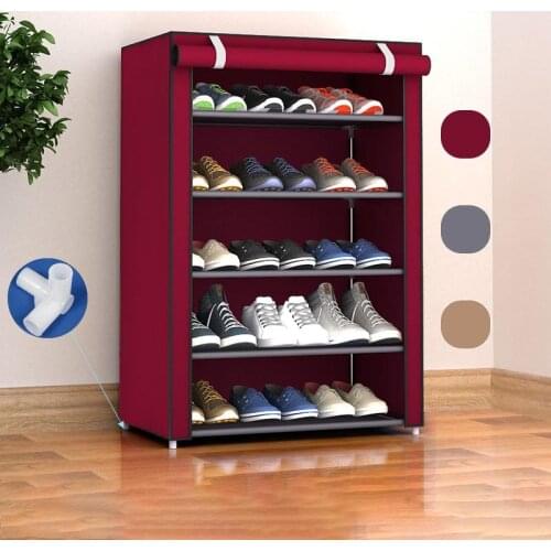 Multilayer Shoe Rack Dustproof Shoes Rack Detachable Non-Woven Fabric Shoe Stand Home Shoe Organizer Closet Shoe Storage Cabinet