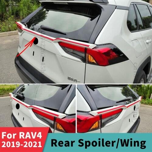 Modified Exterior Part Splitter Diffuser Body Kit Boot Lip Decoration Roof Rear Spoiler Wing For Toyota RAV4 2019 2020 2021